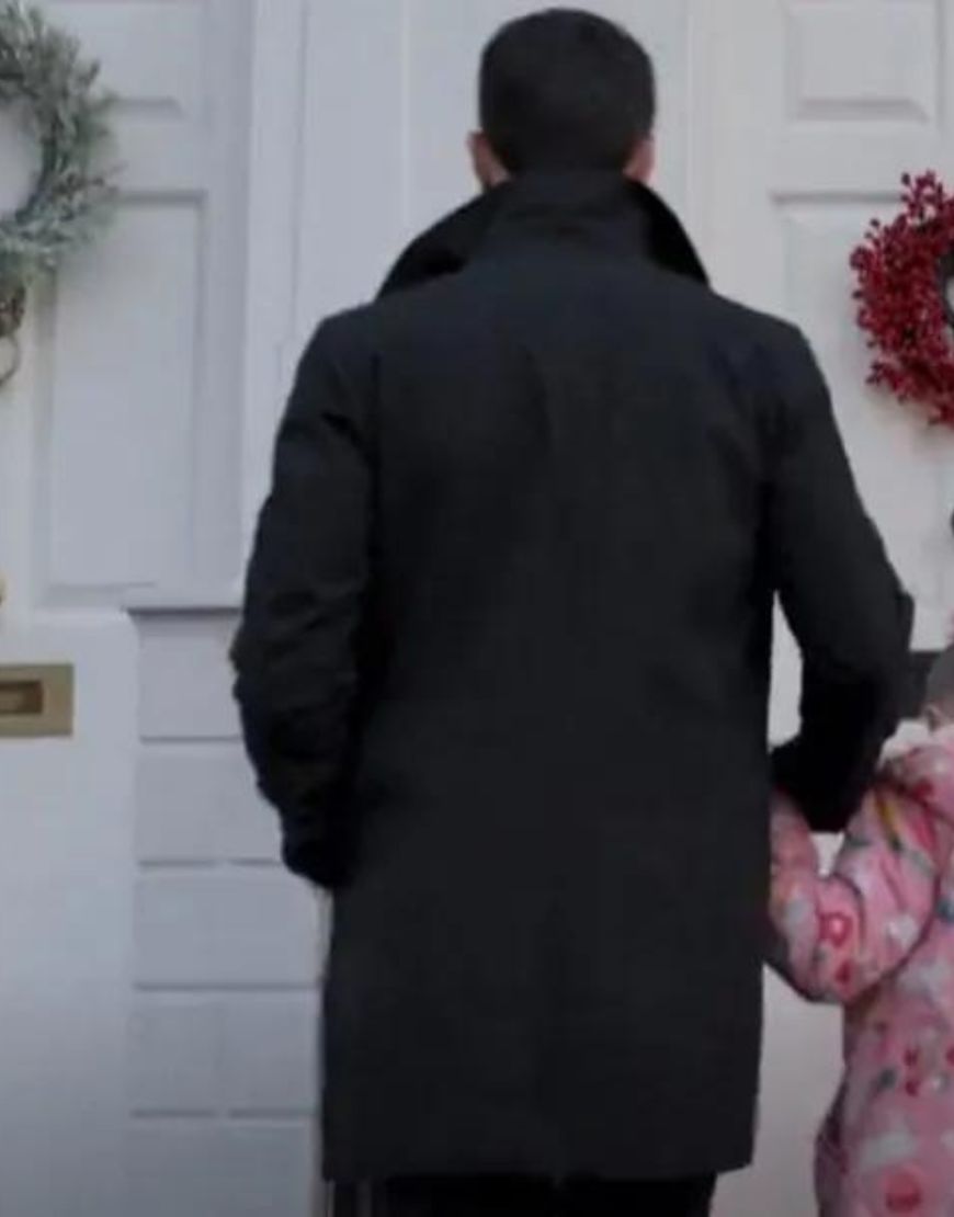 Ted Lasso Roy Kent Black Cotton Coat